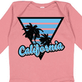 thumbnail image 4 of Inktastic California with Triangle and Palm Trees in Blue Boys or Girls Long Sleeve Baby Bodysuit, 4 of 5
