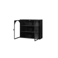 thumbnail image 5 of Wall Cabinet with Featuring Three-tier Storage, Wall Cabinet with Characteristic Woven Pattern,Black, 5 of 7