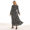 thumbnail image 4 of WILLBEST T-Shirt Extra Large Dresses Robe Longue Décontractée à Manches Longues Imprimé Floral à Volants, 4 of 7