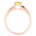 thumbnail image 4 of Solitaire Engagement Ring for Women - 1ct Simulated Yellow Diamond in 18K Rose Gold Promise Ring, 4 of 6