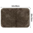 thumbnail image 6 of Unique Bargains Bathroom Soft Plush Mats Non-Slip Quick Dry Anti-Skid Shaggy Bath Rugs Brown 20"x32", 6 of 7