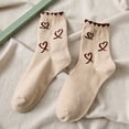 thumbnail image 2 of Womens Socks Women's Striped Lightweight Cotton Warm Athletic Socks Compression Socks for Women Multicolor One Size, 2 of 5