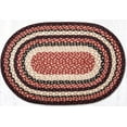 thumbnail image 2 of Home Indoor Decorative Jute C-344 Burgundy, Black, Tan Braided Rug, Oval 27" x 45", 2 of 3