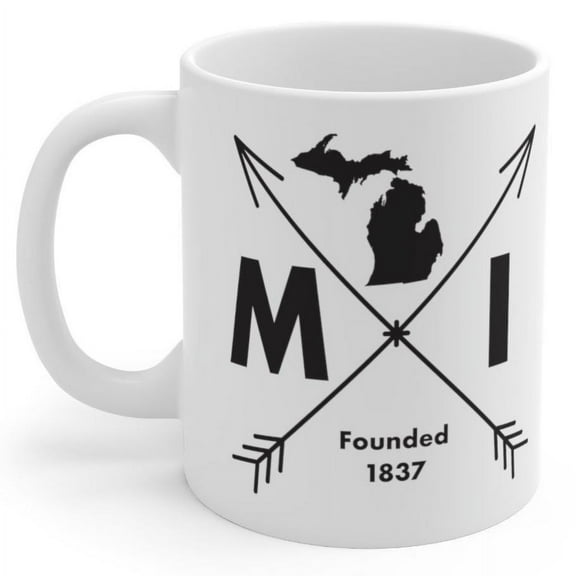 Michigan Coffee Mug Detroit Grand Rapids Lansing Gift for Michigander The Mitten Ceramic Mug 11oz