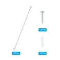 thumbnail image 3 of Stainless Steel Lanyard Cable with Eyelets 0.06" x 8" 1.5mm x 20cm Lock Security Wire Rope with Screws, 6 Pack, 3 of 6