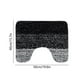 thumbnail image 3 of Alfombra de baño en forma de U de microfibra absorbente para inodoro | Alfombra de baño suave y mullida antideslizante | Lavable en máquina Secado rápido | Espuma de vellón polar | 16x20in | Gris,, 3 of 7