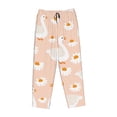 thumbnail image 4 of Sigee Geese and Flower Print Women's Soft Pajama Pants - Breathable and Comfortable Lounge Sleep Bottoms with Elastic Waistband and Pockets-Small, 4 of 9