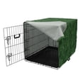 thumbnail image 3 of Jungle Foliage Dog Crate Cover, Simplistic Continuous Palm Leaves in Green Monochrome, Easy to Use Pet Kennel Cover Small Dogs Puppies Kittens, 7 Sizes, Green Apple Green, by Ambesonne, 3 of 6