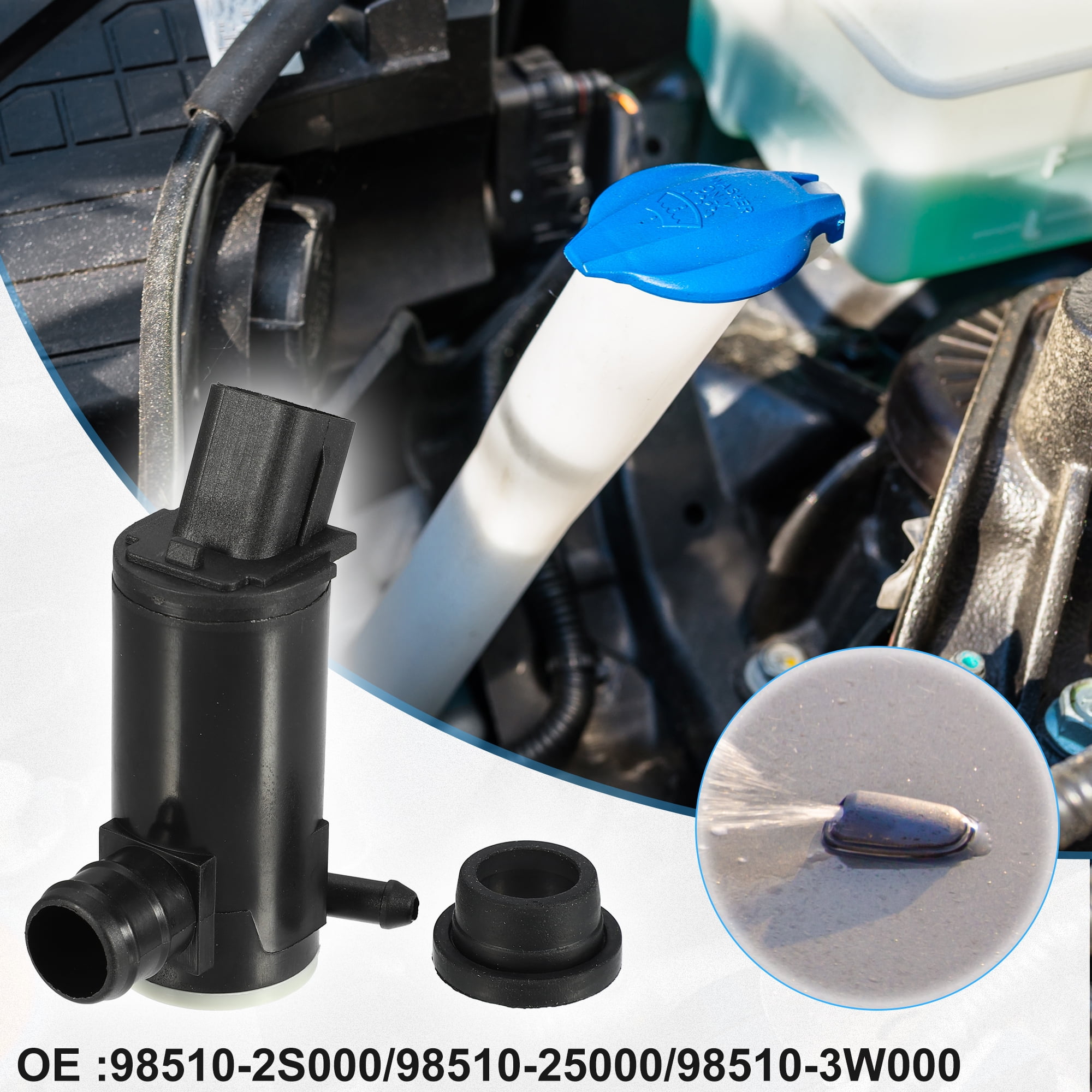 Unique Bargains Windshield Washer Motor Pump Replacement Fit for Kia K900 - Pack of 1