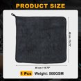 thumbnail image 2 of Uxcell Car Microfiber Towels 15.75 x 15.75 Inch Ultra Absorbent Microfiber Towel Care Polishing Detailing Waxing Cloths Single Layer for Car Kitchen Window, Grey/Black(500GSM), 2 of 7