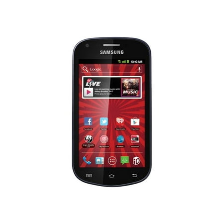 Samsung GALAXY Reverb - 3G smartphone / Internal Memory 4 GB - microSD slot - LCD display - 3.97" - 800 x 480 pixels - rear camera 5 MP - Virgin Mobile - black