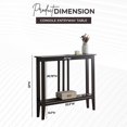 thumbnail image 2 of WYDK Entryway Table - Narrow Console Table - Console Table with Storage - Hallway Decor - Wood Console Tables for Entryway - Narrow Console Sofa Side Table - Foyer - Espresso, 2 of 8