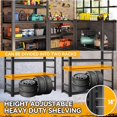 thumbnail image 4 of COOKCOK 5-Tier Garage Shelving, Adjustable Metal Storage Shelf, 2200LBS Heavy Duty Storage Shelves, Ideal for Garage, Warehouse, or Home Organization, 39.4" x 19.7" x 63", Black, 4 of 9