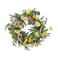 thumbnail image 5 of TISHITA Artificial Daisy Flower Green Eucalyptus Leaves Wall Decor Spring Wreath Front Door for Festival Garden Valentine's Day Party, 5 of 8