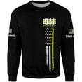 thumbnail image 3 of Personalized Name Dispatcher Thin Yellow Line US Flag Dispatcher T-Shirt, Custom Name Dispatcher T Shirts for Men and Women (T-shirt, 3XL), 3 of 8
