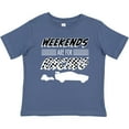 thumbnail image 3 of Inktastic Weekends Are for Racing Race Car Silhouette and Racing Flag Boys or Girls Baby T-Shirt, 3 of 5