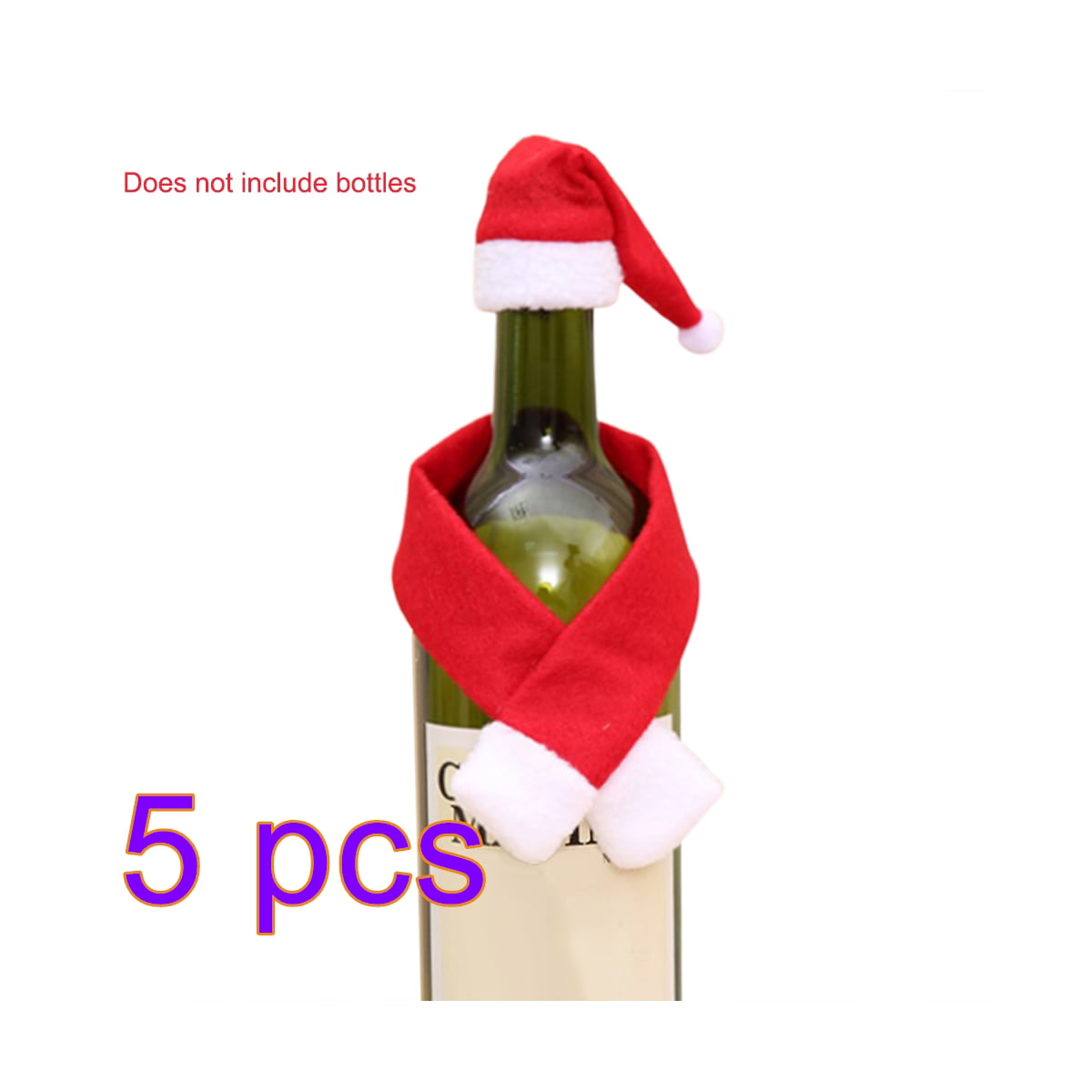 Details about   10 Mini Santa Hat Bottle Toppers Christmas Pub Restaurant Table Decoration Cover 