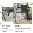 thumbnail image 6 of QRKD Outdoor Chairs Stackable - Set of 4 Indoor Outdoor Dining Rattan Chairs Curved Back, All Weather Bistro Patio Chairs, Black, 6 of 16