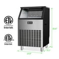 thumbnail image 6 of Fornido Commercial Ice Maker, Freestanding Square Ice Cube Maker 265lbs/24h, 55lbs Storage Bin, Full Heavy Duty Stainless Steel Construction, Ice Maker Machine for Home Bar, Coffee Shop, Business, 6 of 8