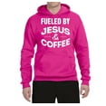 thumbnail image 2 of Fueled by Jesus and Coffee Funny Christian | Mens Inspirational/Christian Hooded Sweatshirt Graphic Hoodie, Fuschia, 3XL, 2 of 3