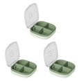 thumbnail image 4 of Transemion Impact-Resistant Pill Case Lightweight And Anti-Corrosion For Travel Sealing Green-4 Slots 3Set, 4 of 6