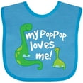 thumbnail image 3 of Inktastic My Pop Pop Loves Me Dinosaur Boys or Girls Baby Bib, 3 of 4