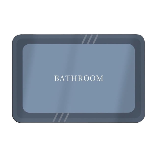 Laundry Room Rug Bath Rug- Super Absorbent Dry- Rubber Backing Non Slip-Washable Bathroom Floor Mats-Shower Rug for In Front of Bathtub-Shower Room -16X24- Bath Rugs for Bathroom