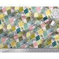 thumbnail image 3 of Soimoi Cotton Poplin Fabric Leopard & Argyle Patchwork Decor Fabric Printed Yard 42 Inch Wide, 3 of 3