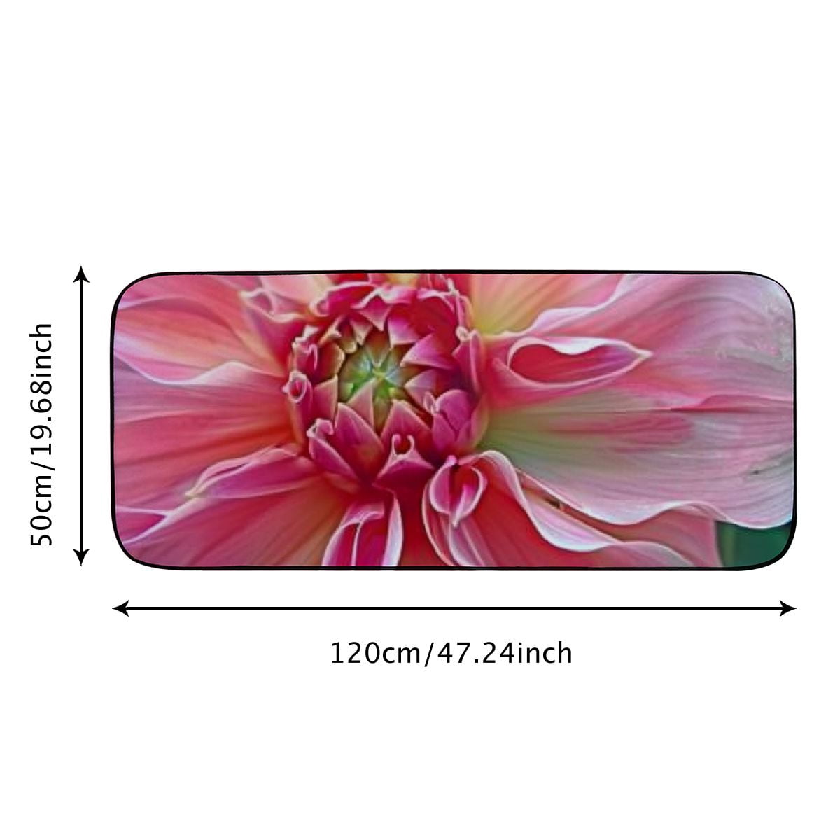 Qinduosi Decorative Door Mat, Door Mat with Non-Slip Rubber Backing, Cleaning, Traps Dirt, for Entry, Patio, Garage - Flower Pink Nature Blossom Petals Bloom Spring 19.68*47.24 in