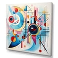 thumbnail image 2 of Designart "Abstract Geometric Vision in Blue and Pink V" Abstract Wall Art - Modern Blue Abstract Geometric Entryway Wall Art, 2 of 6
