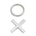 thumbnail image 6 of DecMode 12" x 1" Silver Metal Tic Tac Toe Game Set with Clear Acrylic Plastic Board, 1-Piece, 6 of 10
