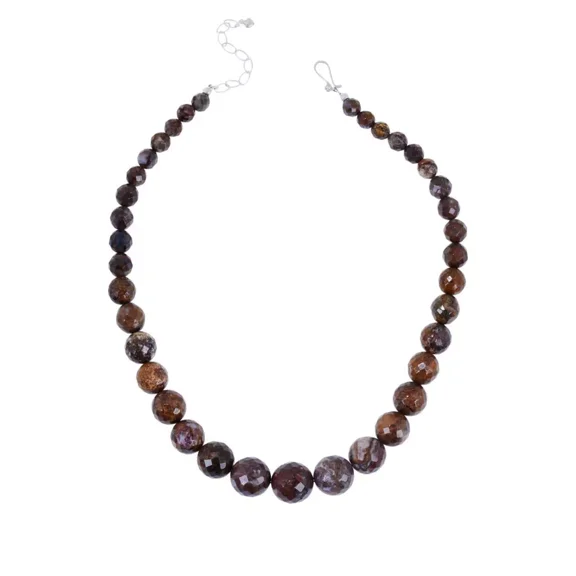 Jay King Sterling Silver Cloudy Sun Stone Graduated Beaded Necklace 20"