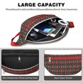 thumbnail image 4 of Fanny Pack Multicolor Christmas Pattern Waist Pack Bag,Running Cross Bag,Waterproof Large Fanny Packs for Women Men for Travel Running Hiking Cycling, 4 of 6