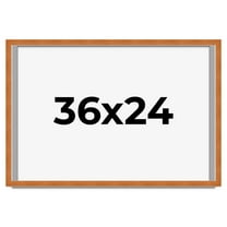 36x24 Shadow Box Frame Brown | 0.875 Inches Deep Real Wood Contemporary Shadowbox Display Frame |