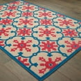 thumbnail image 2 of Style Haven  Cara Mixed Pile Floral Lattice Indoor-Outdoor Area Rug 1'10" x 3'3" 2' x 3' Accent, Outdoor, Indoor Entryway, Bathroom, Patio, 2 of 5