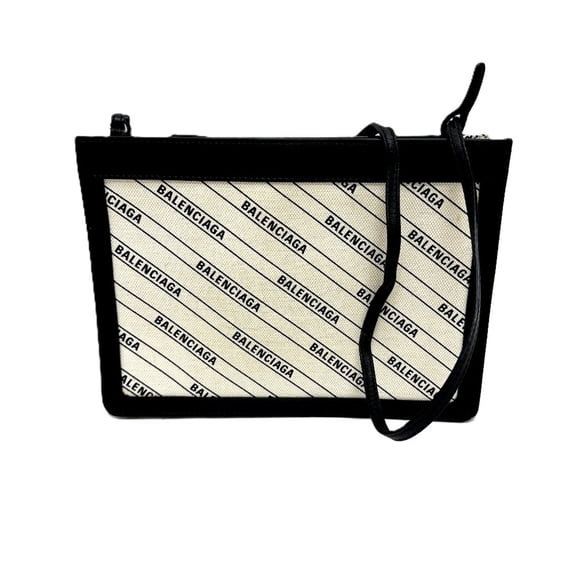 Pre-Owned BALENCIAGA 528147 All-over print pochette bag, crossbody, shoulder leather,...