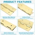 thumbnail image 3 of Uxcell 2 Pack Piano Hinge, 18"x3" Stainless Steel Continuous & Piano Hinges, Gold, 3 of 6