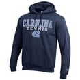 thumbnail image 2 of Men's-Champion Navy North Carolina Tar Heels Tennis Stacked Powerblend Pullover Hoodie, 2 of 3