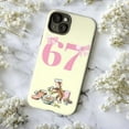 thumbnail image 5 of Curious Monkey Chef with Number 67 Phone Case, Pink Bow iPhone Cover for 17 16 15 14 13 12 11 Pro Plus Mini, 5 of 6