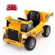thumbnail image 1 of Costway Camión volquete para niños con conexión inalámbrica Música Luces LED Arranque suave Amarillo, 1 of 3