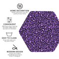 thumbnail image 4 of Fuzoiu Purple Leopard Print Leather Coasters Set,Drink Coasters Set of 6,for Tabletop Protection, Durable PVC Coasters,Home Décor and Housewarming Gift,Hexagon, 4 of 7