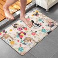 thumbnail image 4 of Dogs with Party Hats and Flowers Bathroom Rugs Mat,Non Slip Microfiber Bathroom Rug,Rubber Backing,Soft Bathroom Mats for Bathroom Floor,Tub and Shower,20x32in(50x80cm), 4 of 5