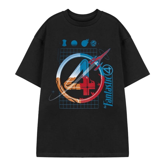 The Fantastic Four Mens Grid Short-Sleeved T-Shirt