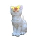thumbnail image 4 of Estatua de gato de jardín, escultura de animal, luz solar, gatito de resina realista Blanco, 4 of 9