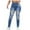 style-02 Blue, variant on Jeans for Women High Waist Women's Skinny Ripped Trendy Jeans Distressed Stretchy Denim Pants (Light Blue,Size L)