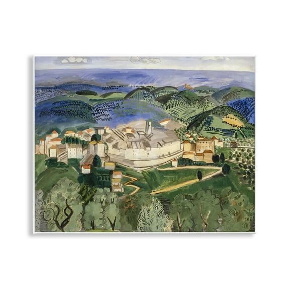 Stupell Industries Classic Raoul Dufy Landscape Landscape & Nature Painting Unframed Art Print Wall Art, 14 x 11