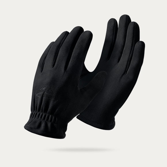 Men'S Winter Outdoor Riding Suede Gloves Windproof Thickened Warm Gloves With Cotton Fleece Top Gloves Mittens