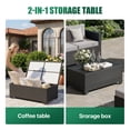 thumbnail image 5 of ClouddWell 6 Piece Outdoor Wicker Patio Furniture Set, Rattan Sectional Sofa Sets with Grey Cushions, 5 of 7