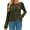 Army green, variant on Long Sleeve Women's Casual Tulle Top Blouse Lightweight Knit Pullover Sweater