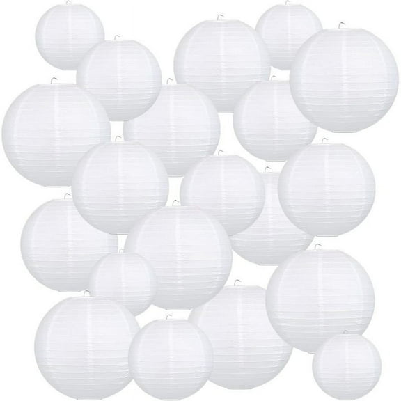 inese White Hanging Paper Lantern in 4” 6” 8” 10” 12” Great for Wedding and Party Decorations Durable and reusable